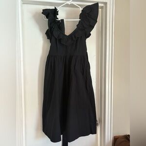 Hill House Ava Black Ruffled Dress